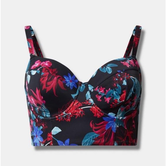 torrid Other - New Torrid sz 2 Mystical Floral Underwire Bathing Swim Suit Top 2X